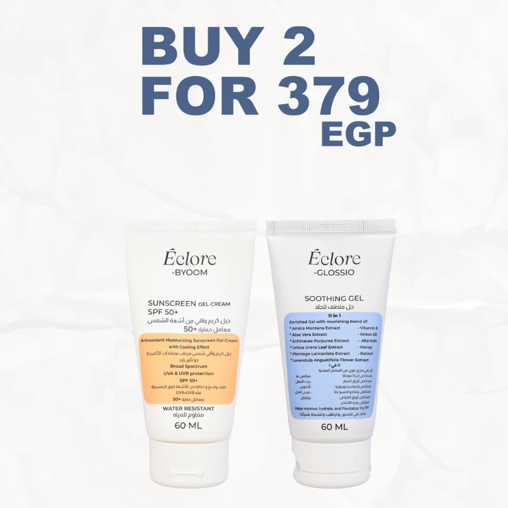 Eclore Sunscreen + Soothing Gel جل إيكلور المهدئ + واقي الشمس من إيكلور